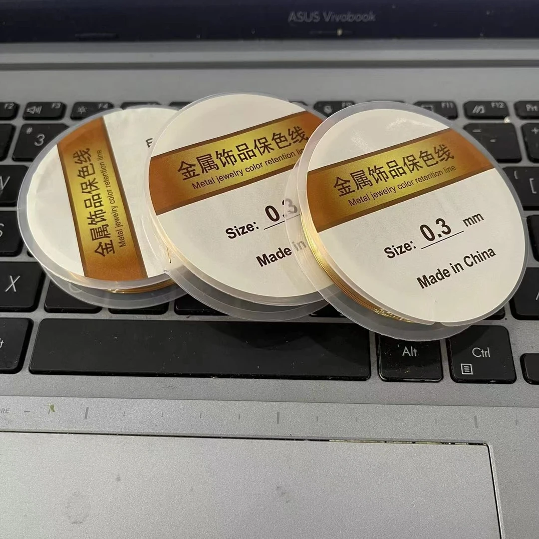 手工铜丝穿珠线穿珠手作绳子首饰编织引线金珠饰品透明