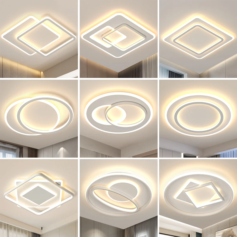 主卧室灯白色吸顶灯现代简约餐厅主灯天猫精灵智能灯具组合十大灯