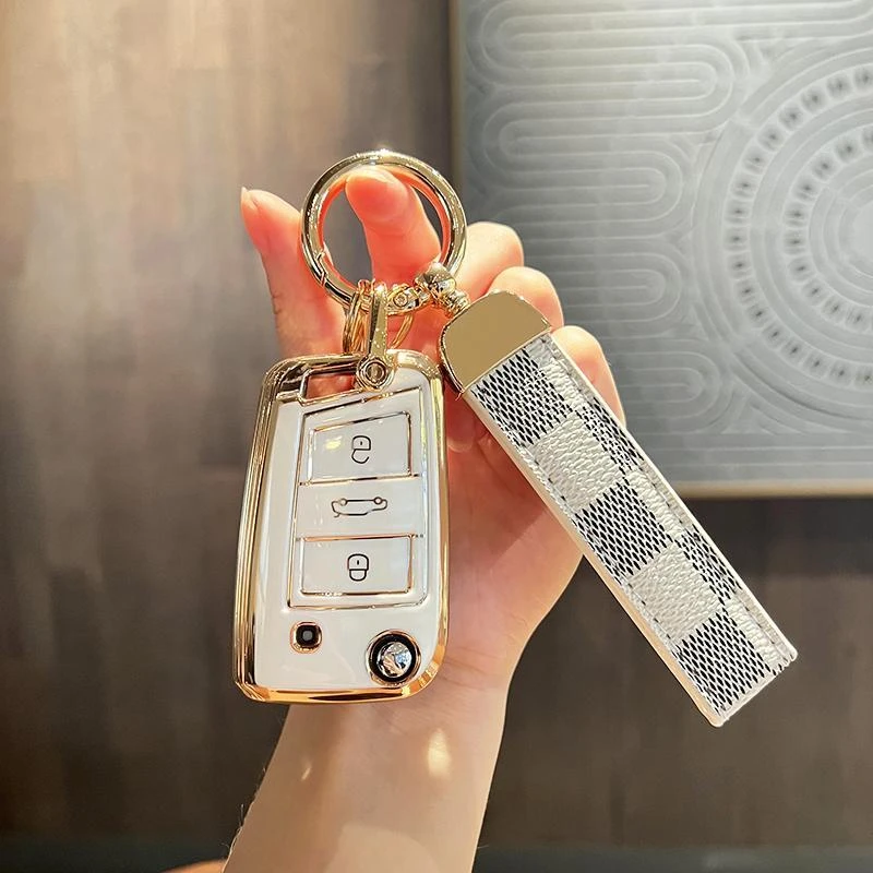 大众新凌度钥匙套女途昂id4速腾宝来迈腾帕萨特朗逸高尔夫8壳扣包