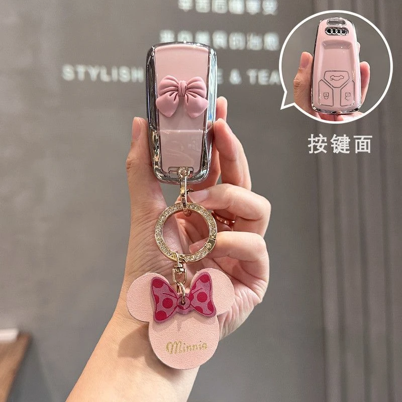 适用奥迪a6l钥匙套女a4l壳q5l扣a3包q3专用q2l高档a4/a5/a6/a7/a8