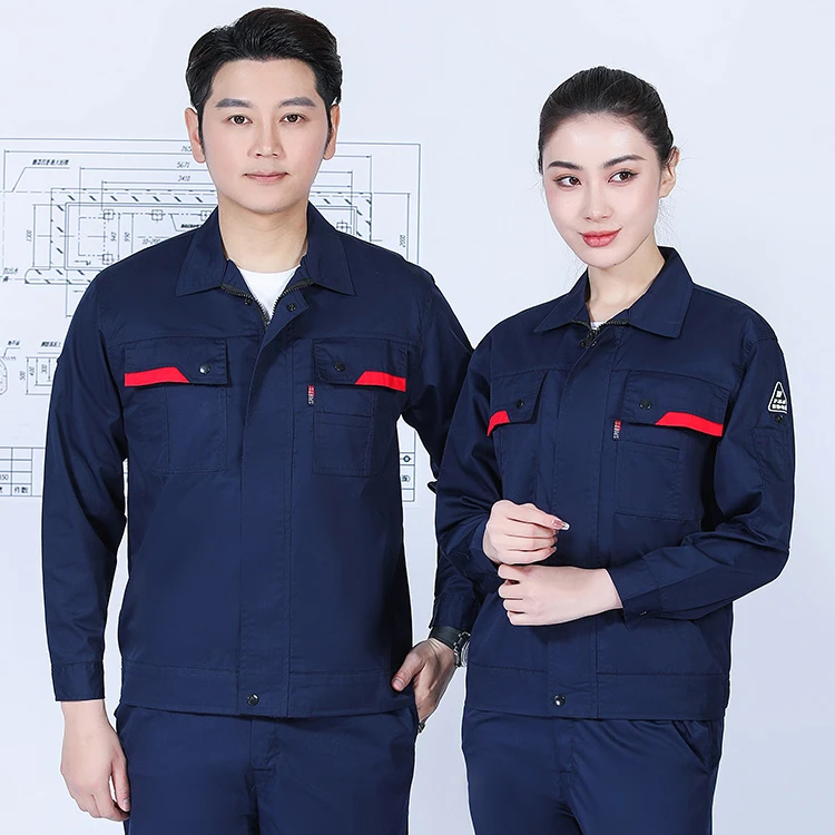 防静电工作服套装男女士耐磨长短袖薄款上衣中石化半韵假发片长袖