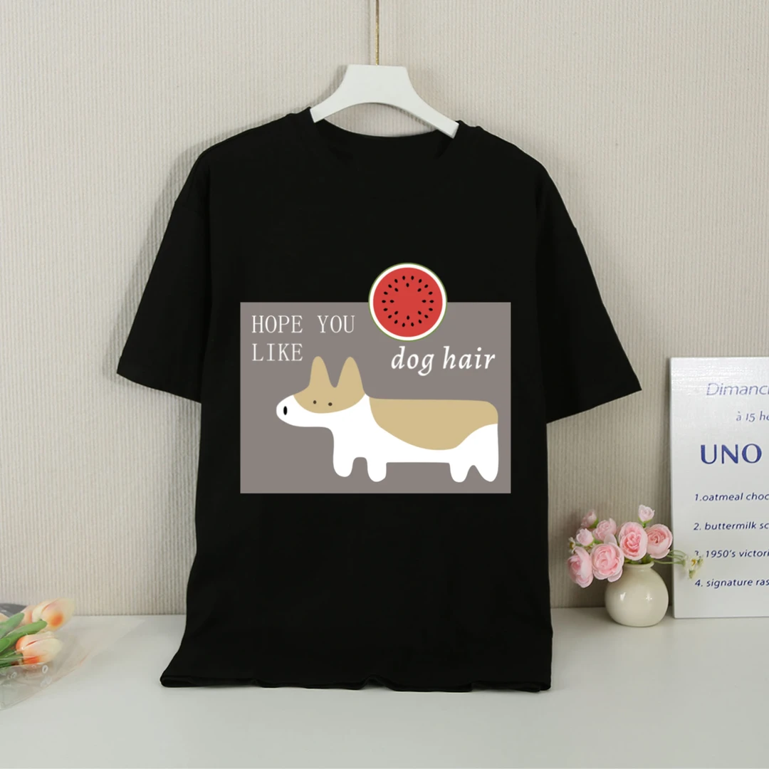 情侣同款时尚刺绣舒适百搭宽松休闲圆领短袖夏T恤P-2A484