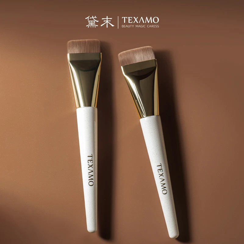 Texamo/黛末A433一字扁平粉底刷扁头化妆师专用无刷痕不吃粉平铺