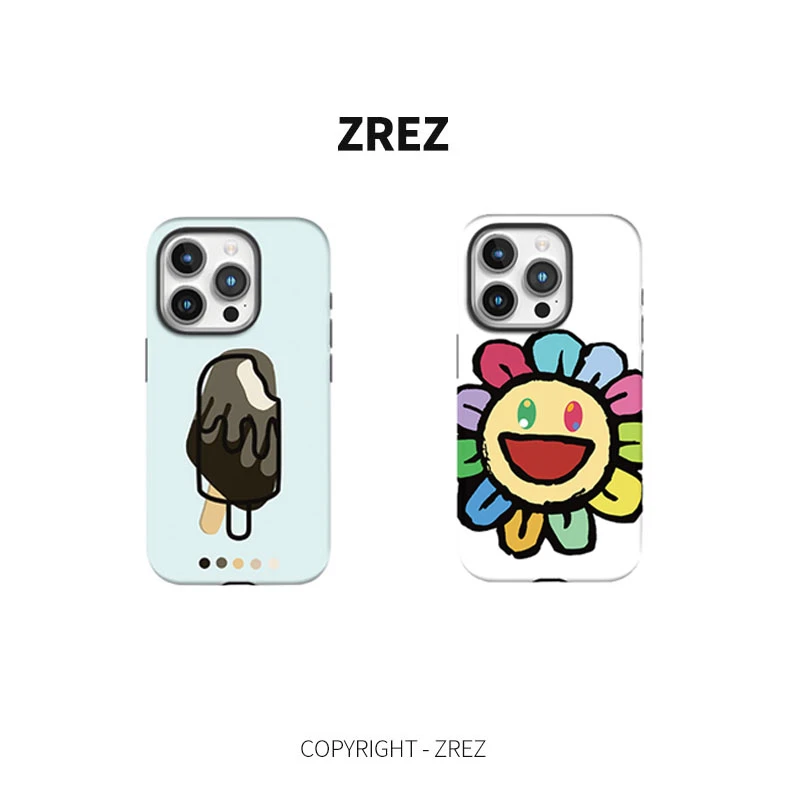 ZREZ 原创 [ 系列MM ] 韩国菲林二合一手机壳适用苹果15/16promax