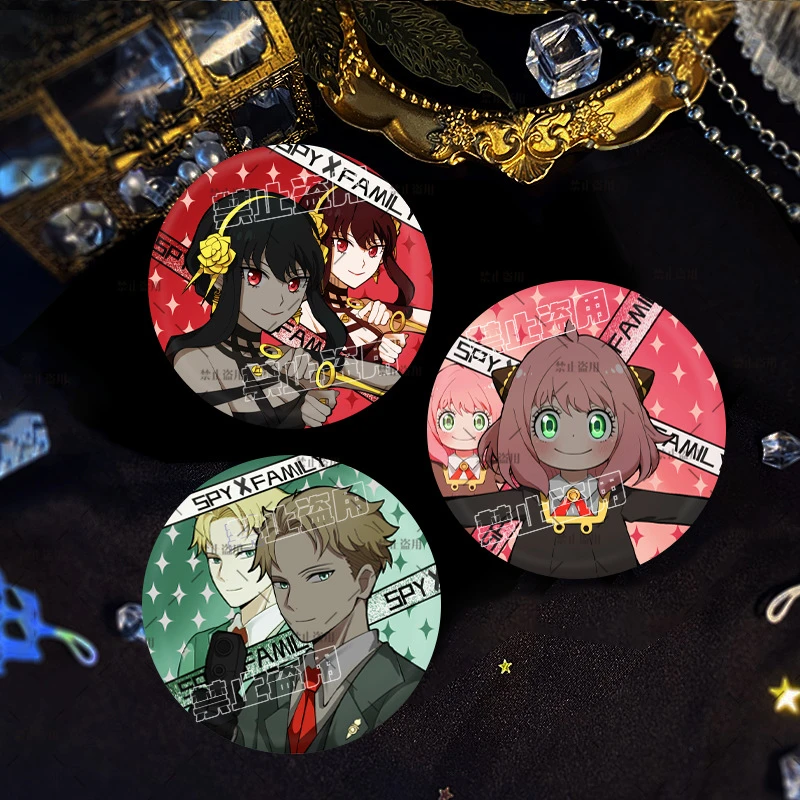 间谍过家家双闪反光吧唧黄昏阿尼亚约尔同人谷子动漫周边微章挂件