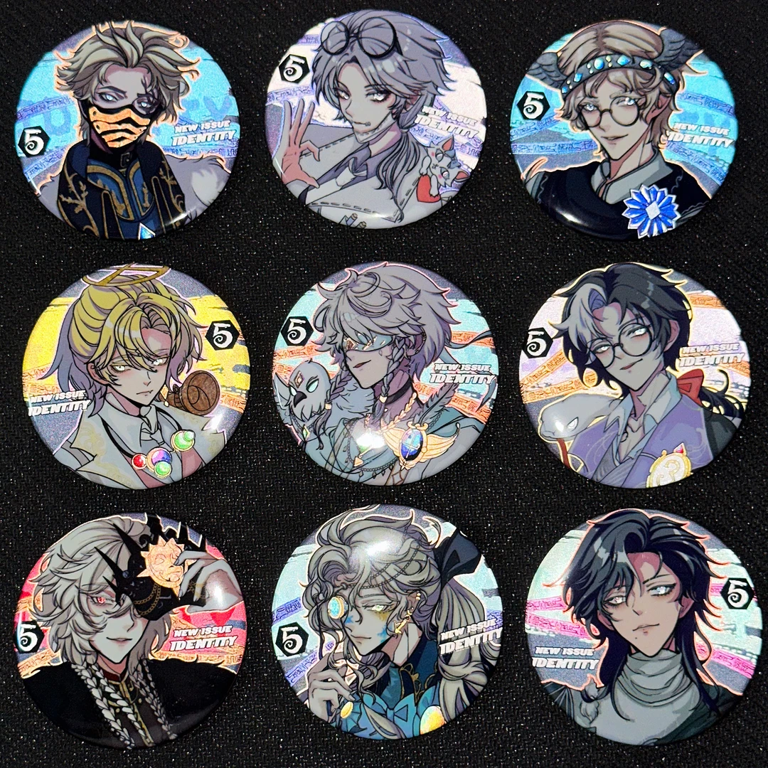 第5人格同人谷子双闪反光吧唧先知作曲家摄影师囚徒周边挂件微章