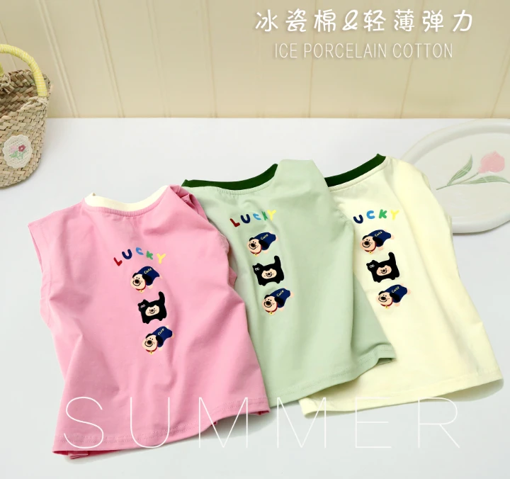 【热推爆品】男女童背心儿童夏装新款无袖上衣小童百搭打底衫坎肩