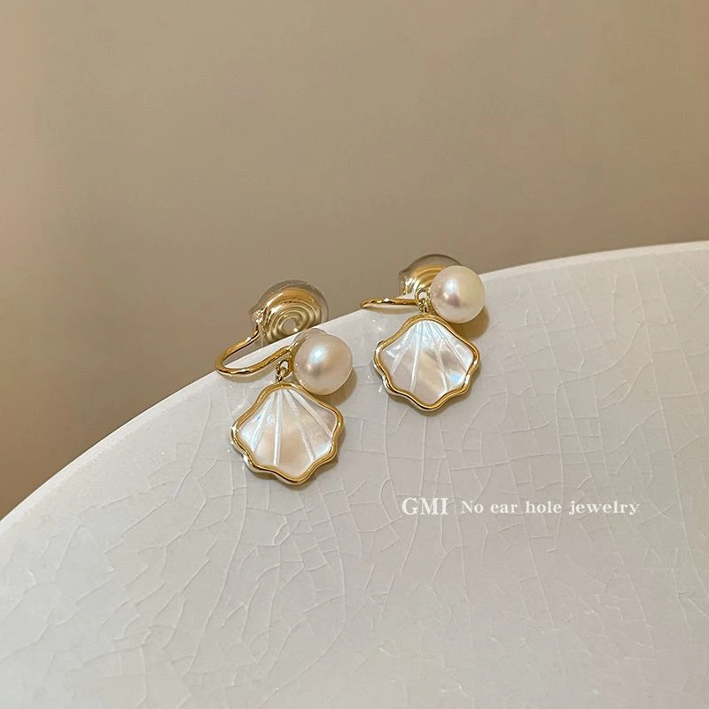 合金耳饰 无耳洞福音~无痛蚊香盘爱心耳夹2024年新款桃心耳饰女