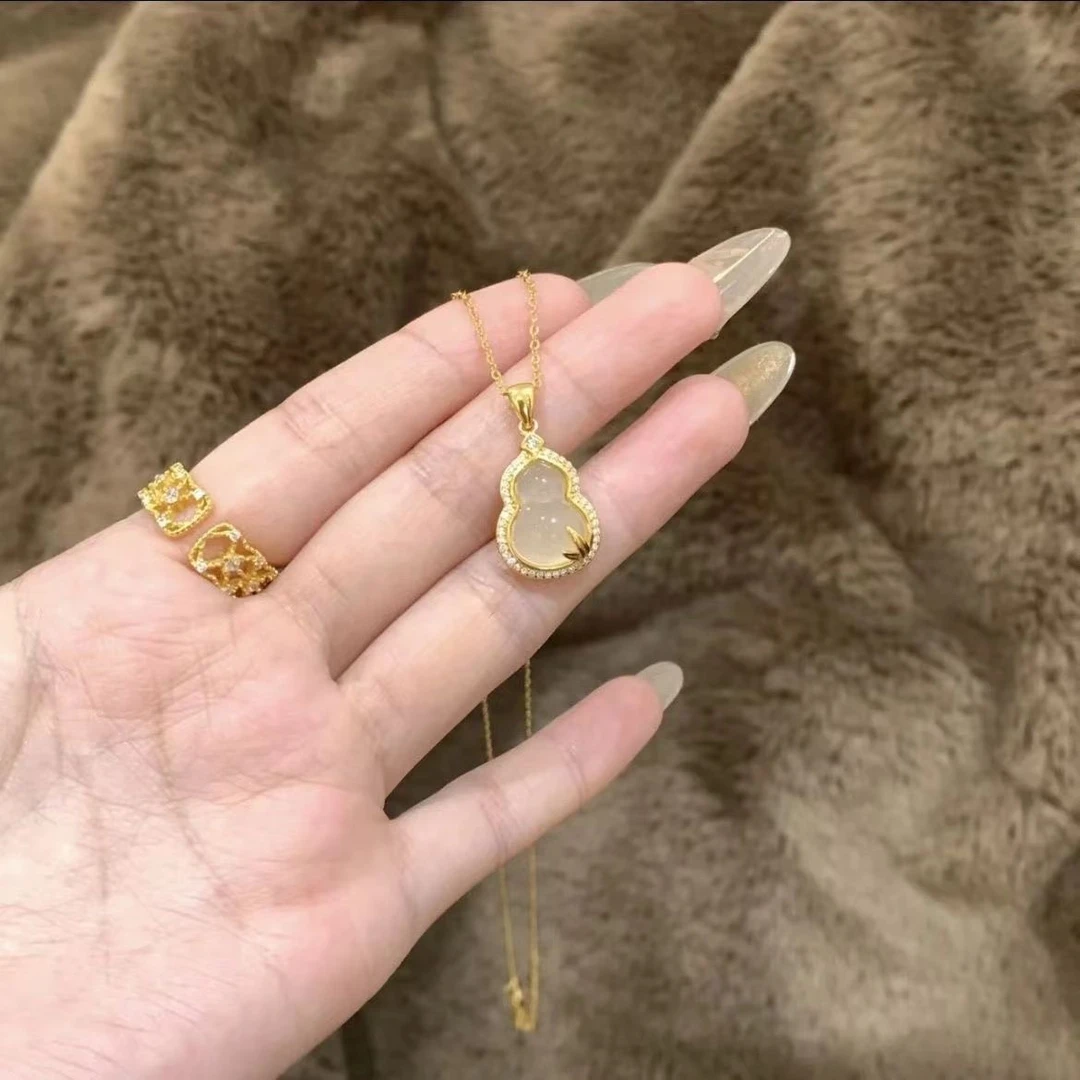 新中式葫芦项链女国潮风高级感宫廷风高端气质锁骨链颈链