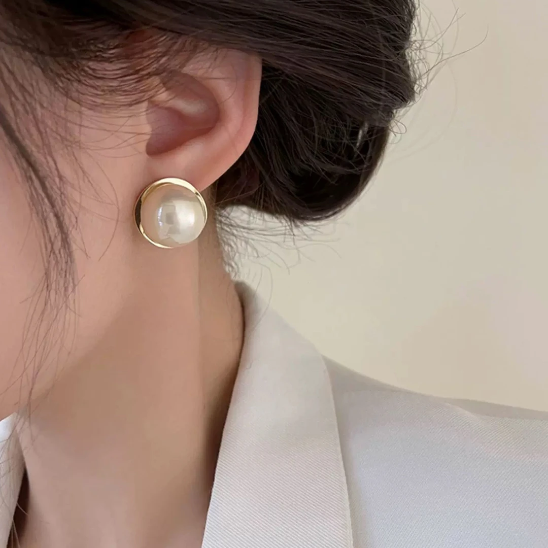 铜合金耳饰 气质轻奢百搭简约简约优雅精致网红设计师耳环F3076