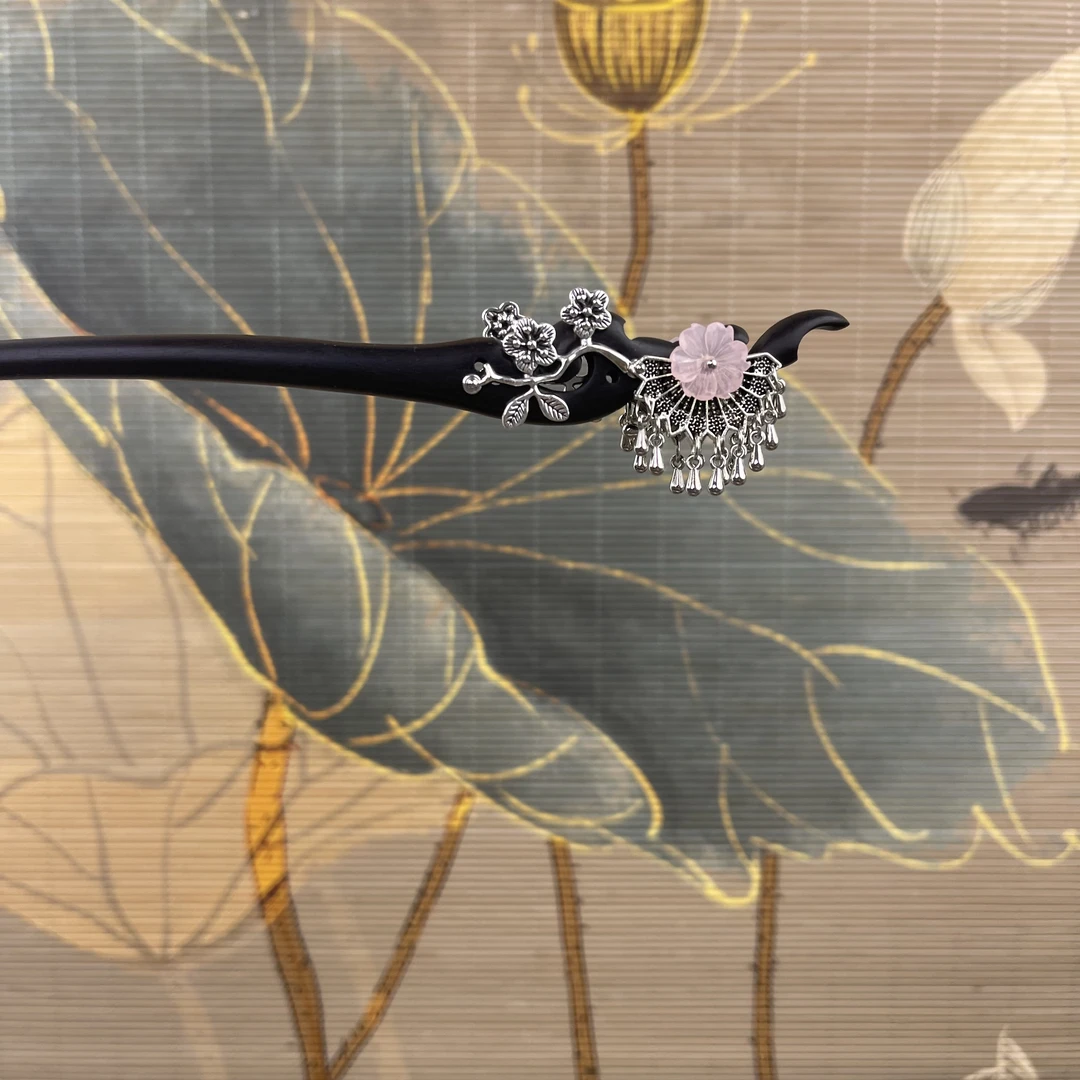 J209气质粉丝小花发簪