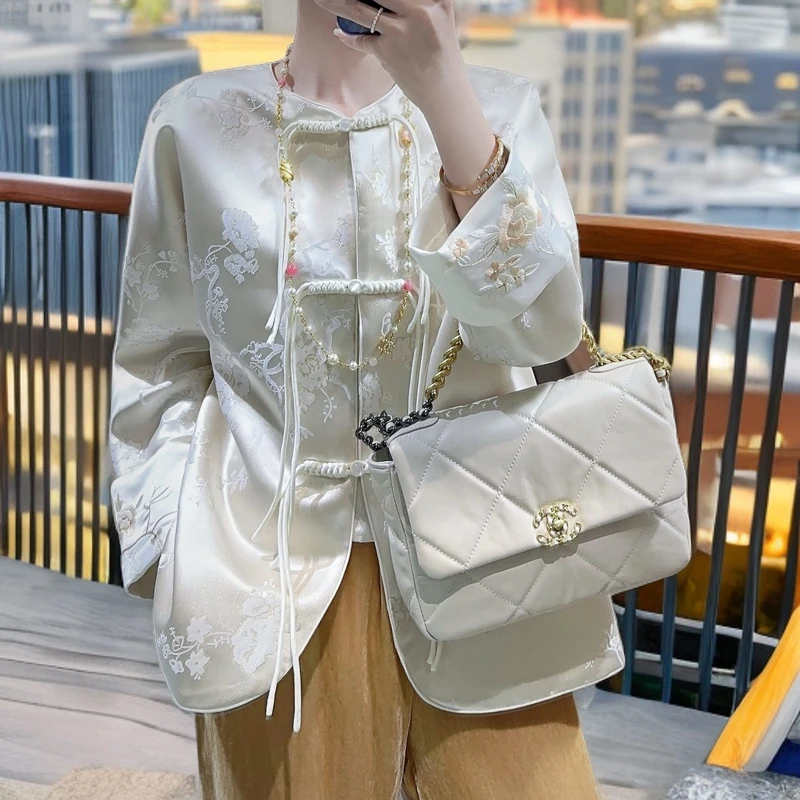 新中式织锦缎提花刺绣小外套2357