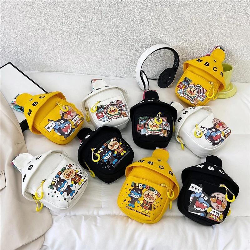 学院风包包帆布儿童胸包新款黄色潮酷男童斜挎包时尚百搭背包休闲