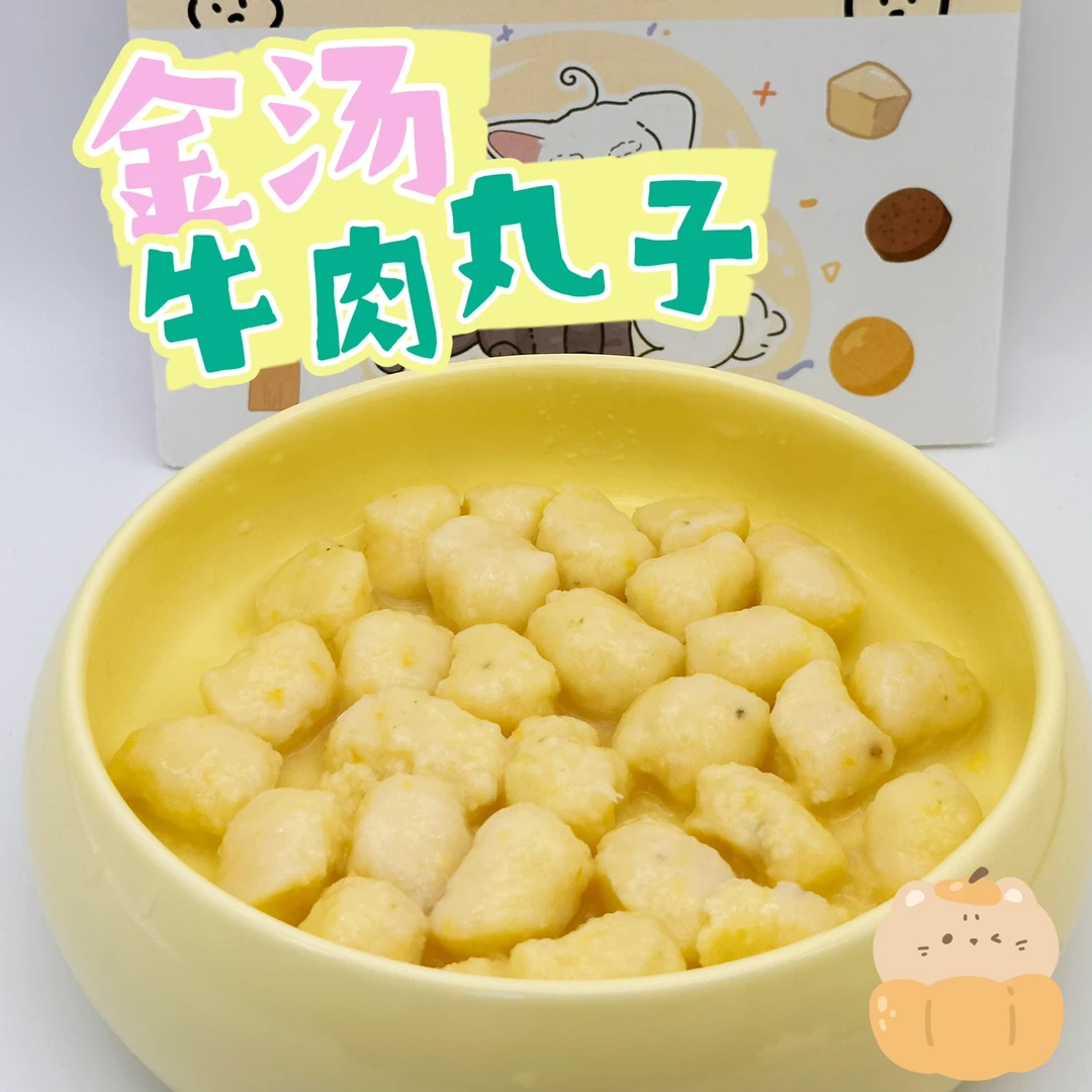 一只丢鲜食金汤牛肉丸子荤素搭配调节肠胃高蛋白低脂易消化猫犬