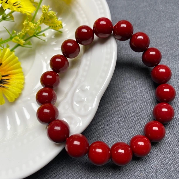 含辰砂工艺品朱砂手链10mm单圈SLG051