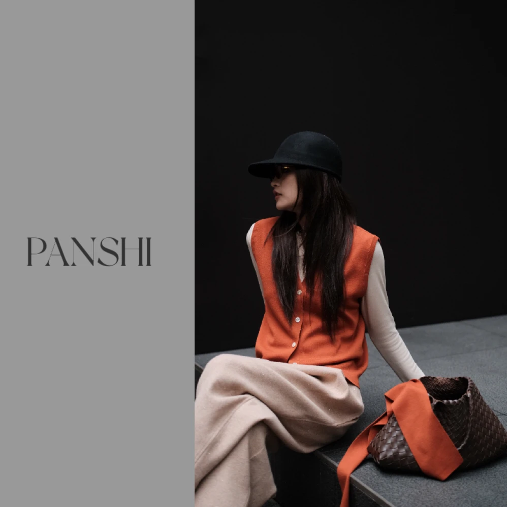 PANSHI原创小众设计法式复古高级感秋冬休闲百搭马甲无袖针织时尚