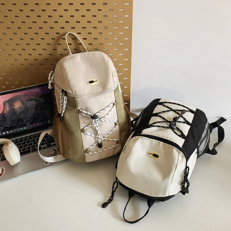 （大号）新双肩包女大容量运动背包潮牌男大学生书包户外登山旅行包