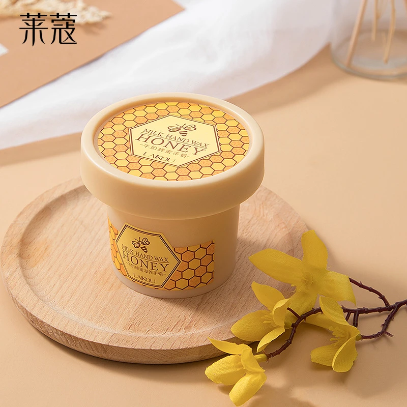 莱蔻牛奶蜂蜜手蜡送勺子保湿滋润手膜护手补水嫩肤补水嫩肤护理