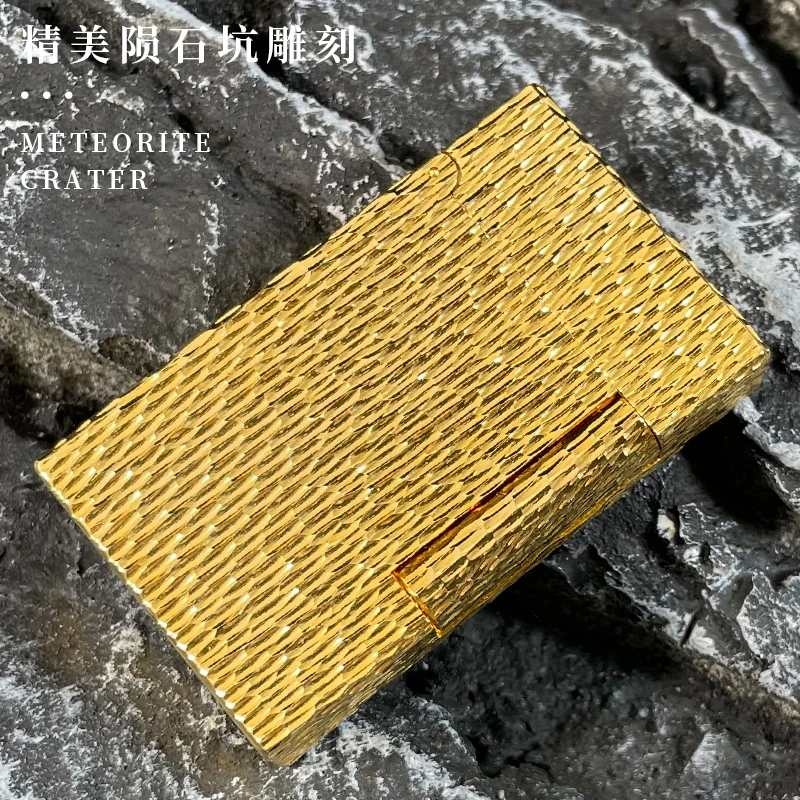 朗爵斯特朗声打火机陨石坑气机男士创意铜商务砂轮打火机12002