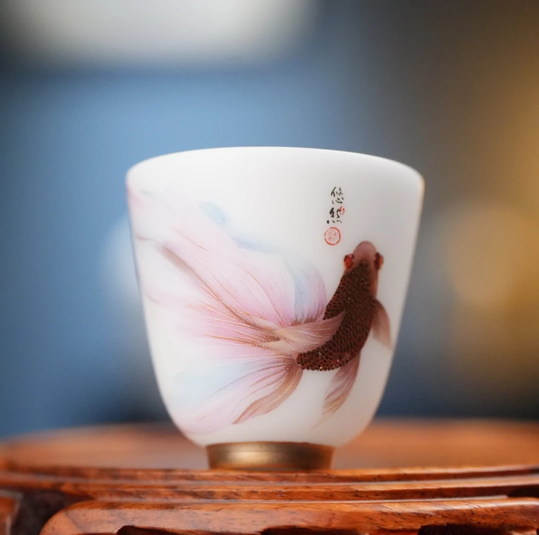 渡景山房.悠然自得冰凝玉皓云杯（混搭）