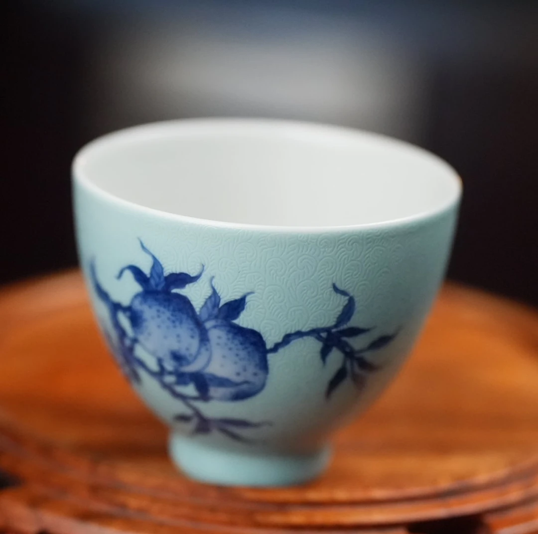 华山拙隐.青花扒花（寿）禄寿喜