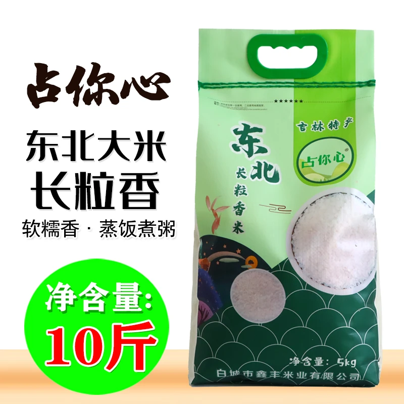 占你心大米5kg 2023年新米粳米家用软糯吉林白城东北长粒香米10斤