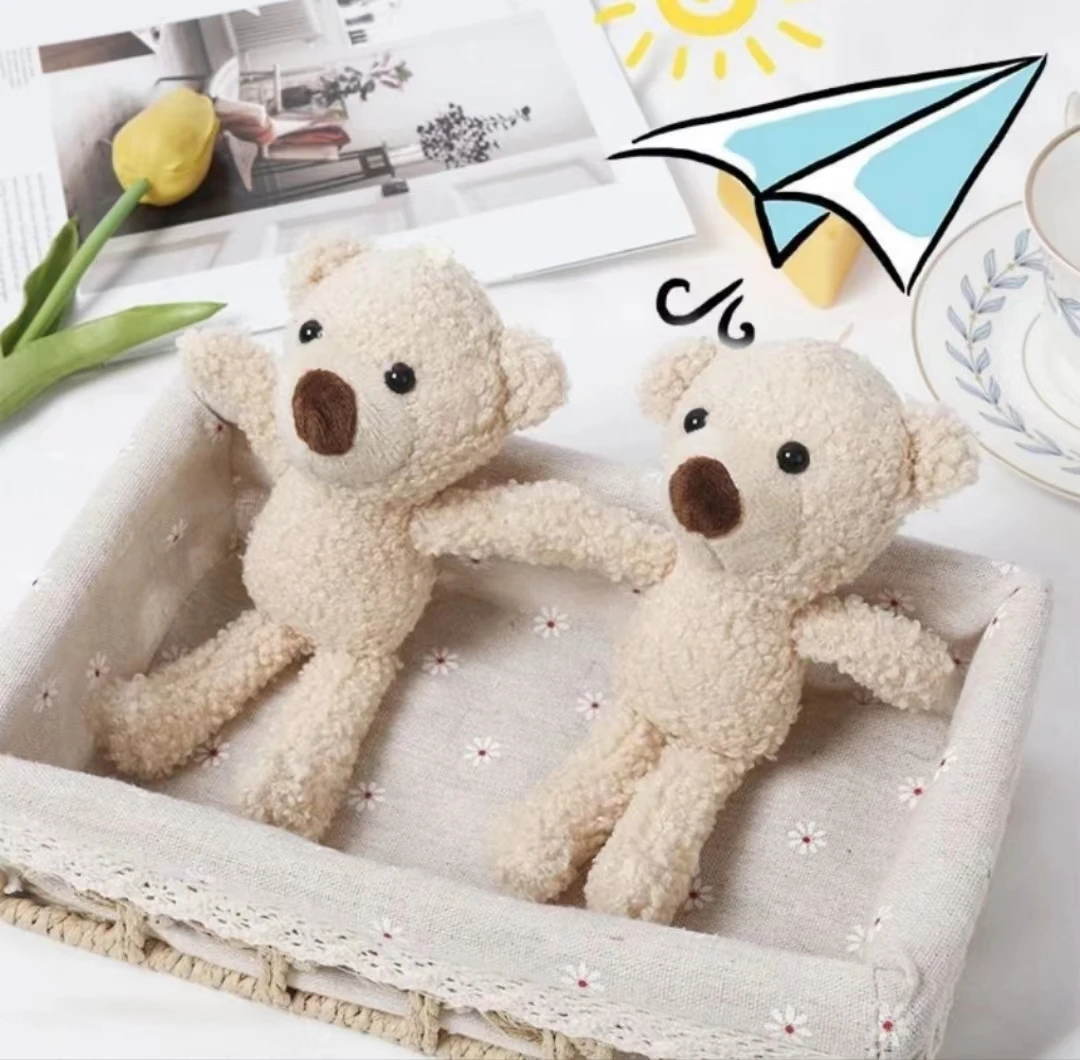 呆萌少女心可爱小熊公仔挂件ins毛绒绒娃娃围巾挂饰配饰钥匙扣女