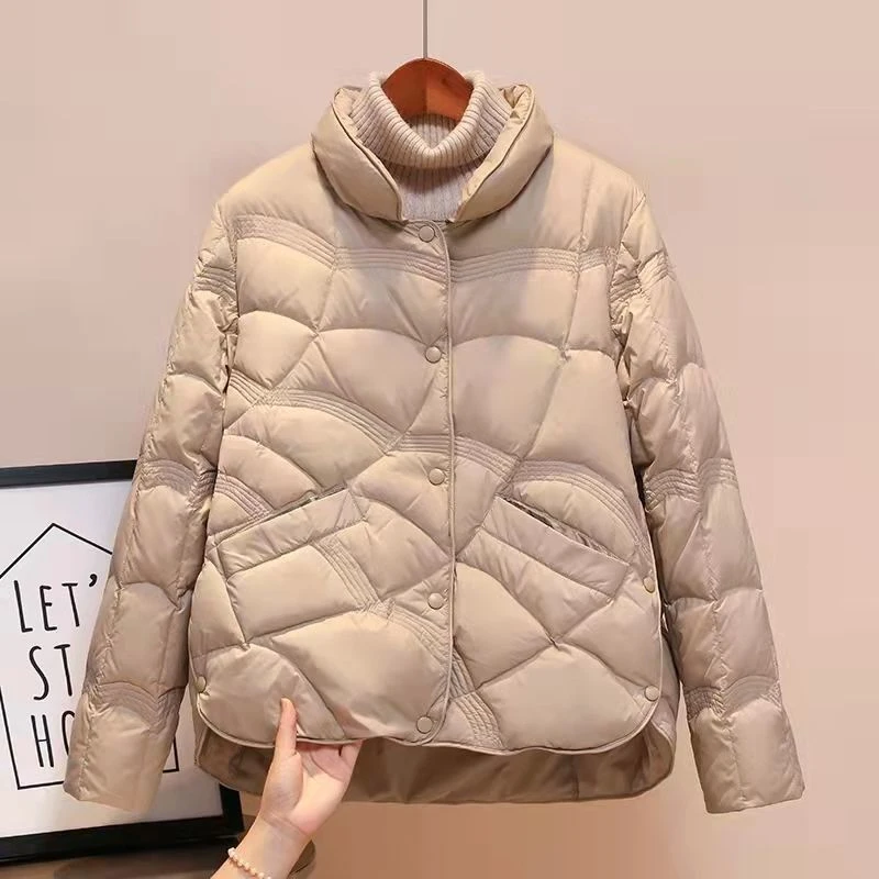 短款轻薄羽绒服女款2023年冬新款小个子薄款时尚洋气秋冬外套