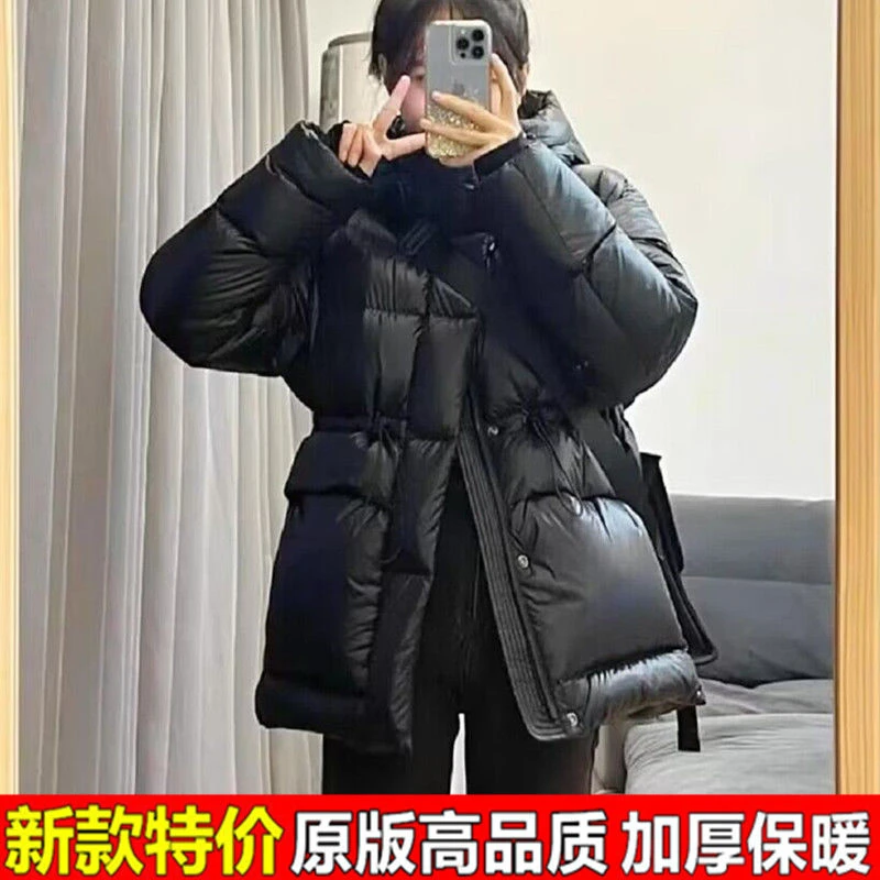 2023黑色白鹅绒极寒金标羽绒服女收腰显瘦冬季新短款加厚保暖外套
