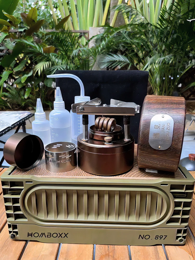 遇见高端手作户外自增压酒精炉便携煮茶露营烧水户外加热燃烧手工