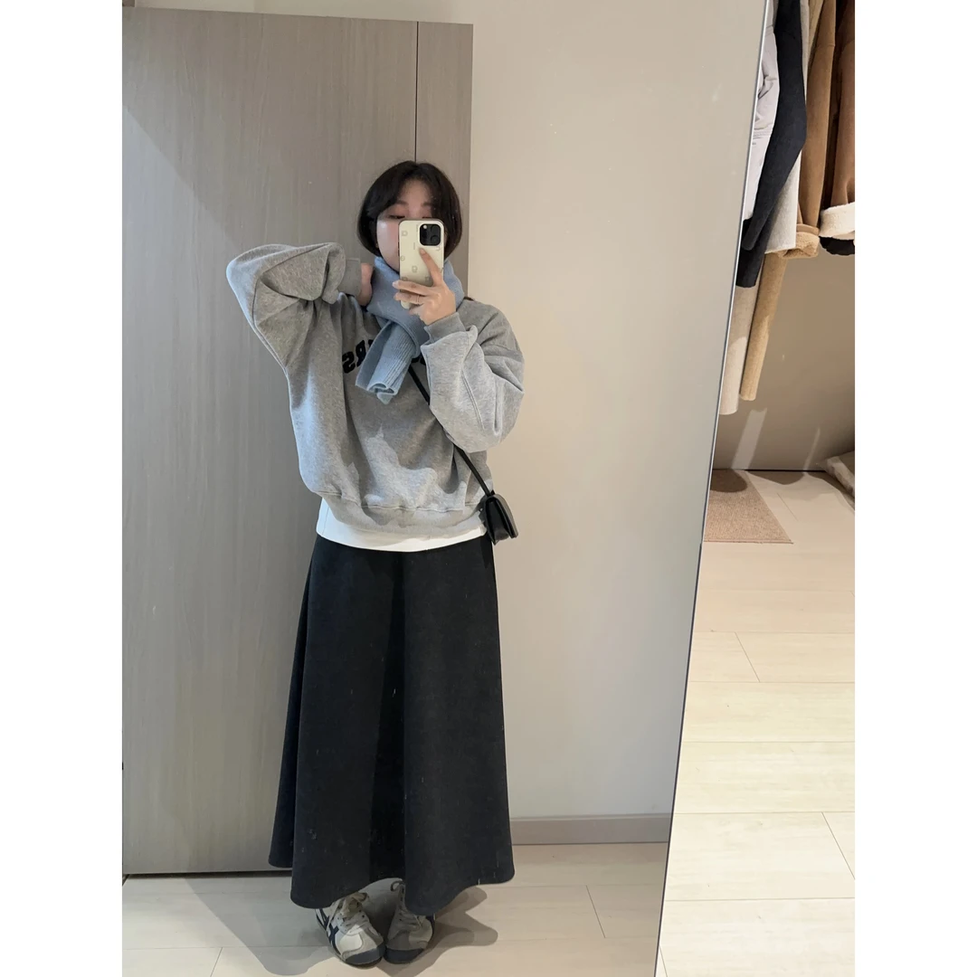 【字母绣圆领卫衣】奥利绒韩版卫衣