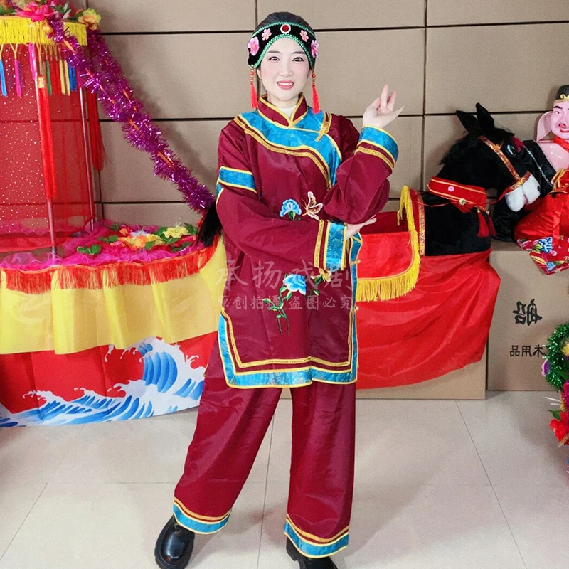 舞台古装媒婆衣服老太太服装反串表演老太婆地主婆演出服舞蹈秧歌