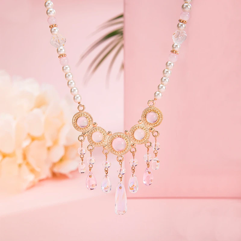 仿珍珠项链女古风汉服配饰软璎珞明制璎珞古装项饰复古宫廷配饰