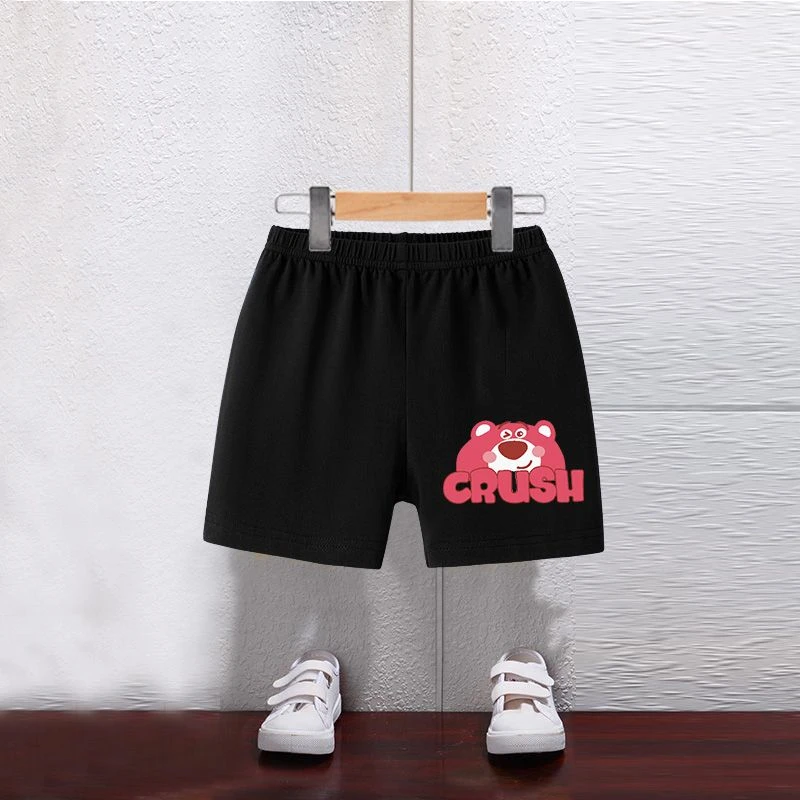 儿童夏季纯棉短裤男女童薄款外穿运动裤宝宝夏装中小童小熊五分裤