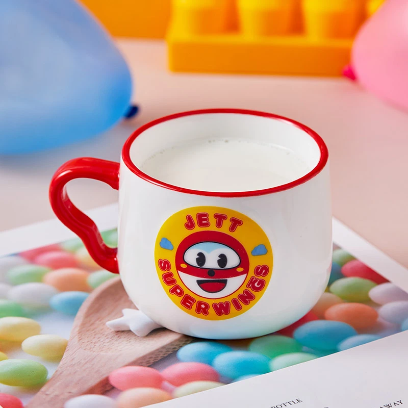 釉中彩超级飞侠陶瓷马克杯牛奶杯果汁杯喝水杯