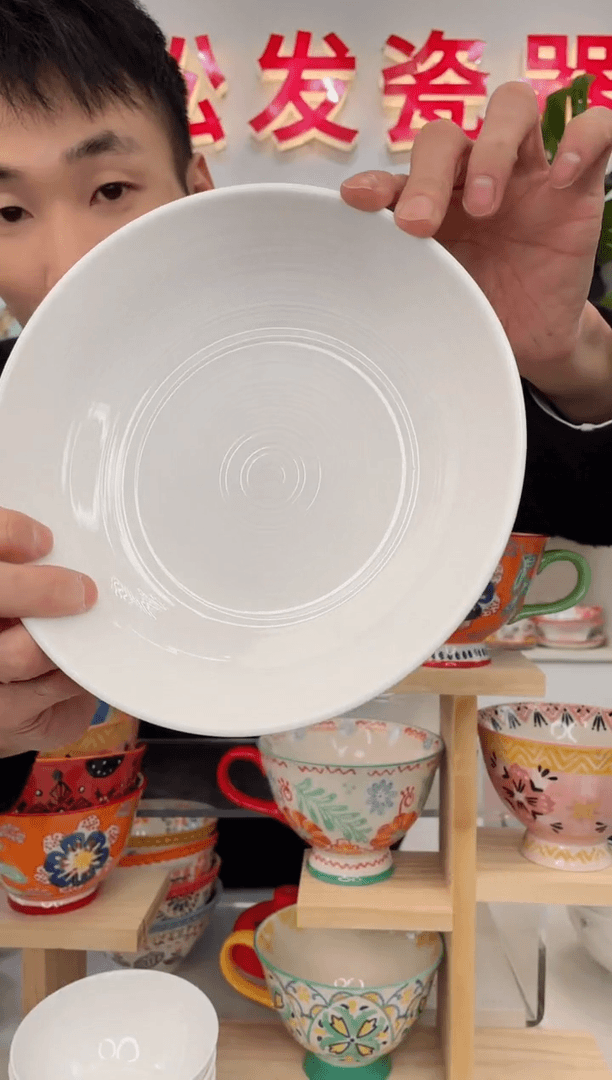 【闪购商品】瓷碗塞纳河8英寸深汤盘2件套-纯白