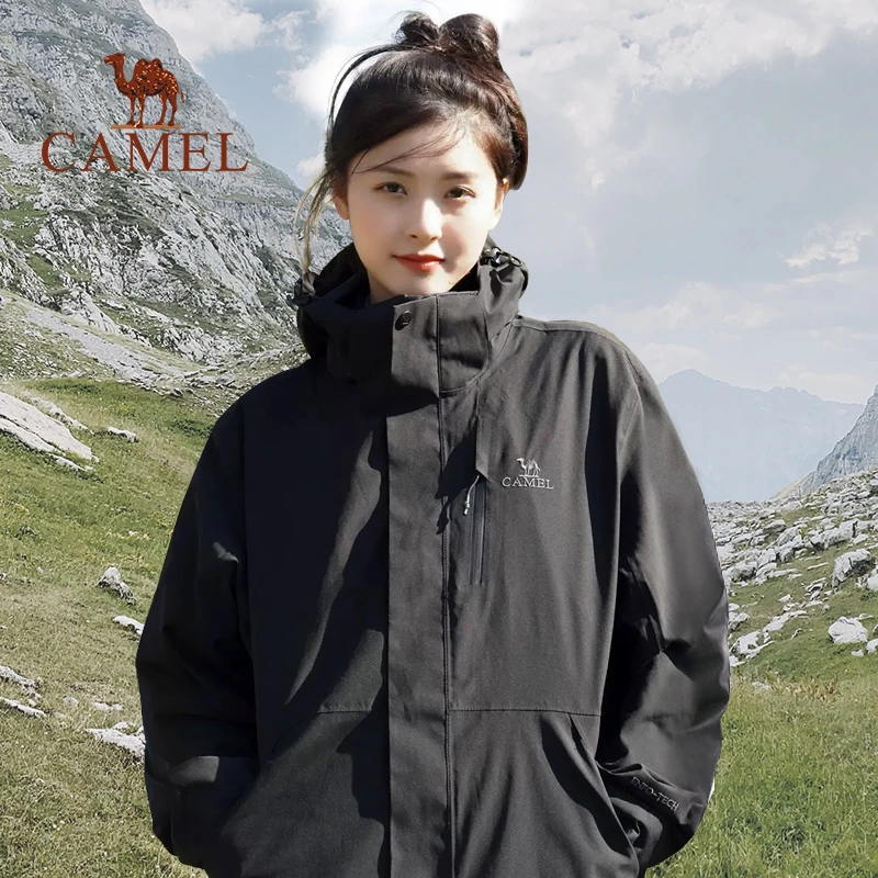 骆驼人生冲锋衣户外秋冬防风保暖冲锋衣男女三合一运动外套3514