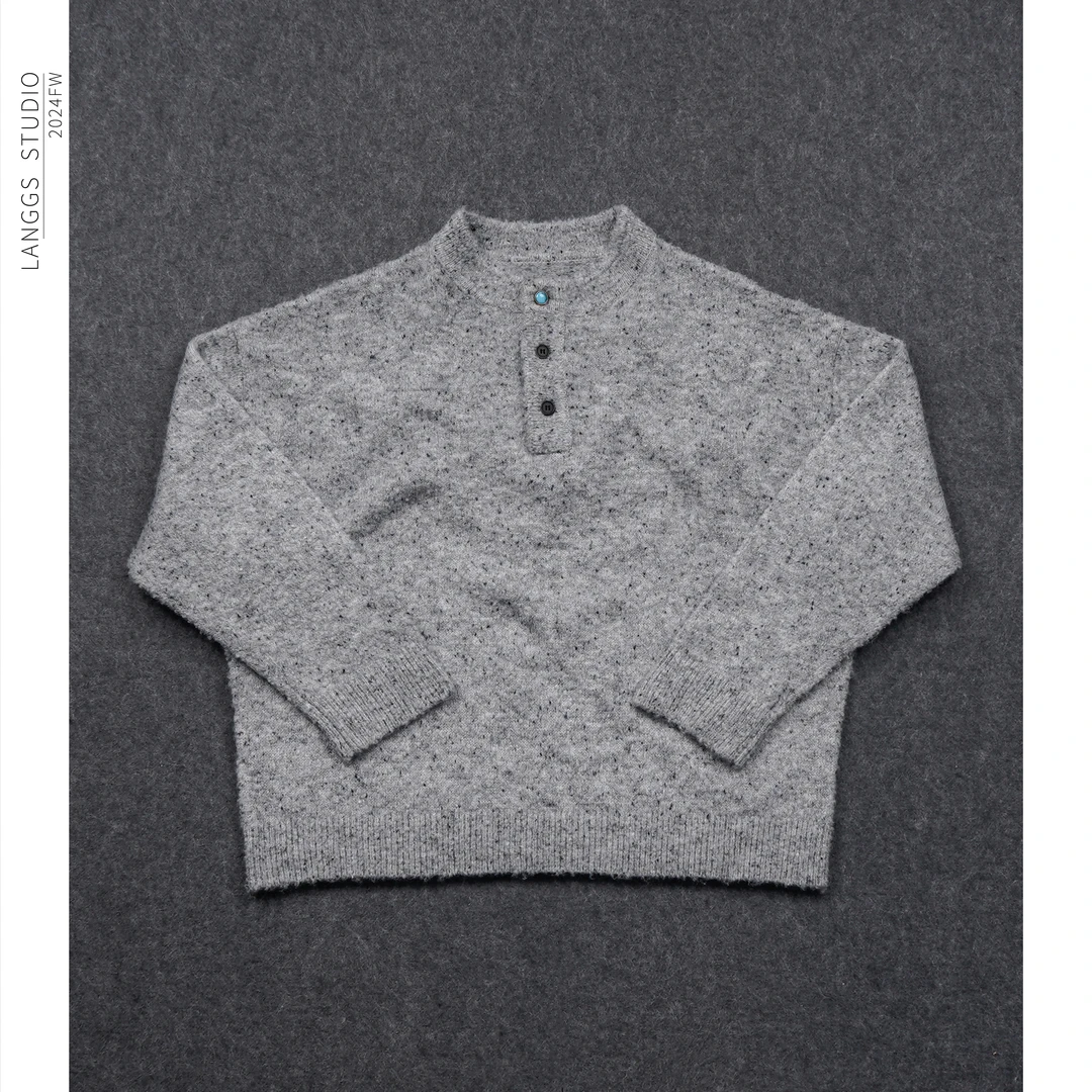 LANGGS&木子里 秋冬轻奢时尚高级感针织衫慵懒休闲毛衣-FW44145