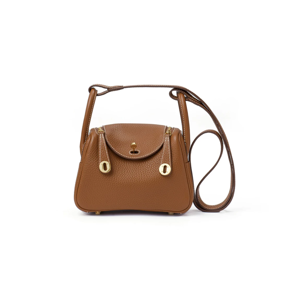 【纯手工蜡线琳迪19】进口头层TC皮单肩手提包时尚真皮休闲女包爆款