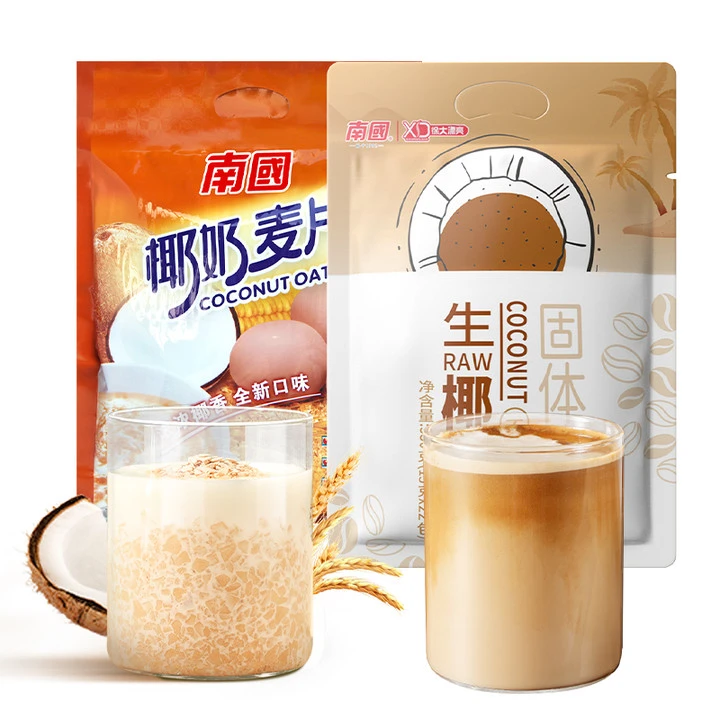 南国椰奶麦片+生椰拿铁营养组合海南特产椰香冲饮生椰家族咖啡