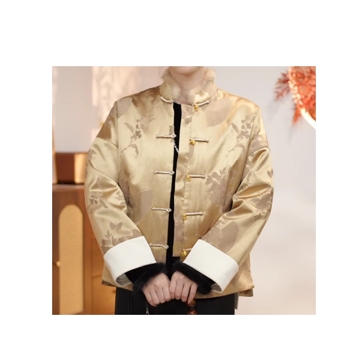 《ELFBOX》时尚冬季气质复古加厚加棉保暖外套2832