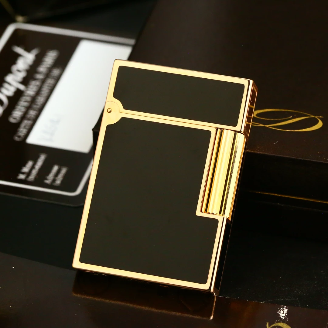 Dupont充气打火机黑色中国漆L2中号点火高档款送礼稀有