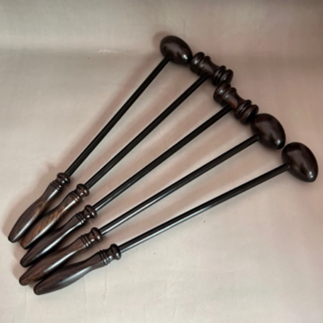 黑色乌木紫光檀木手工按摩锤肩颈颈椎拍打保健锤疏通刮痧擀筋刮痧