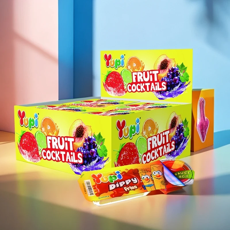 YUPI 印尼进口薯条造型蘸酱水果软糖果汁软糖橡皮糖0脂肪糖果