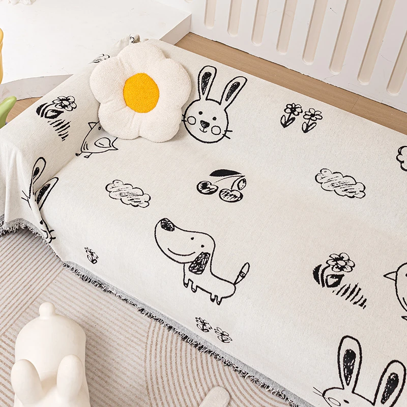 ins风沙发盖布沙发垫全盖巾防猫抓四季通用沙发套罩万能防滑盖毯