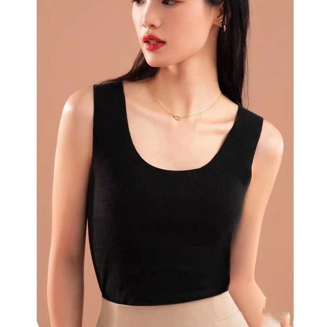 5554-两色贴片暖胃（羽毛款）双面德绒背心57号