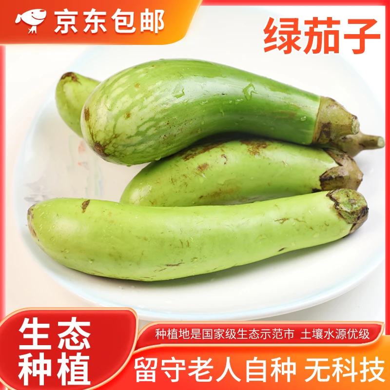 【县长推荐】大别山八金宝农家自种应季土青茄子不打药京东包邮