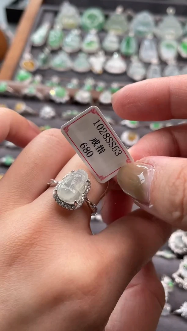 【闪购商品】翡翠戒指银S925镶嵌1028SS53