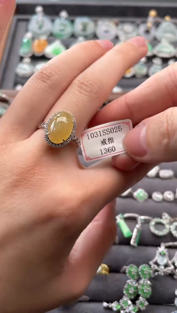 【闪购商品】翡翠戒指银S925镶嵌1031SS025