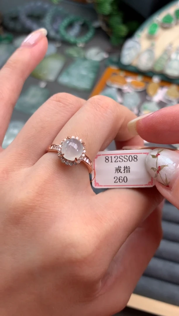 【闪购商品】翡翠戒指银S925镶嵌812SS08